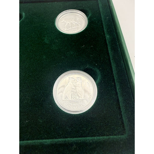 1996 Canada Little Wild Ones 50-Cent Sterling Silver Proof Set - detail