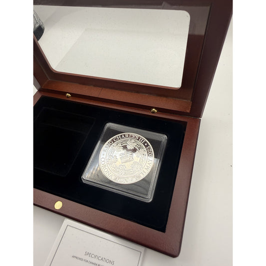 2023 King Charles III Silver Coronation Medallion - back