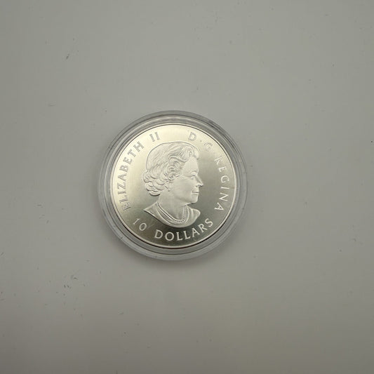 2017 Canada $10 Deer Spring Sightings Silver Coin - back