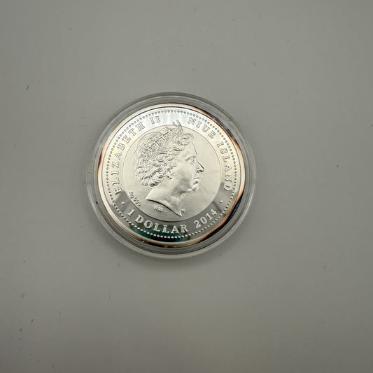 2014 Grevy's Zebra Niue $1 Silver Coin - back