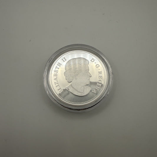 2012 Queen's Diamond Jubilee $20 Silver Coin with Crystal - back