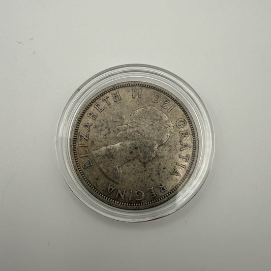 1958 British Columbia Totem Pole Silver Dollar - back