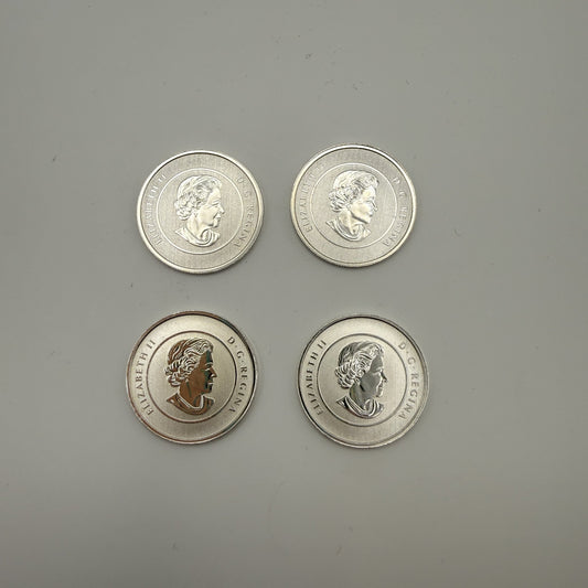 2015 Canadian Flag 50th Anniversary $25 Silver Coins - back