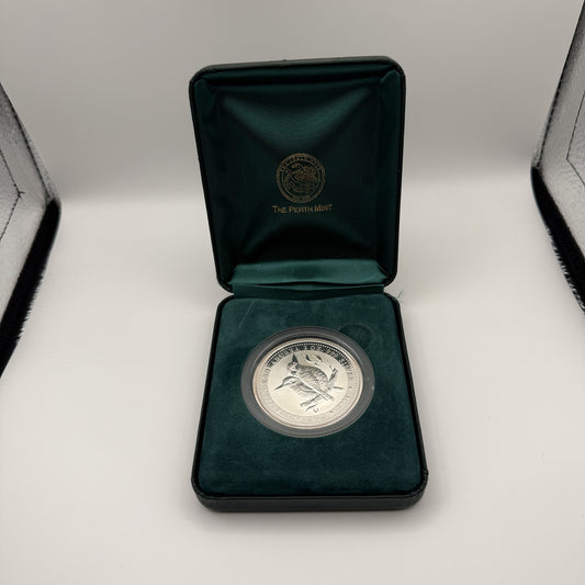 2001 Australian Kookaburra 2 oz Silver Coin - packaging