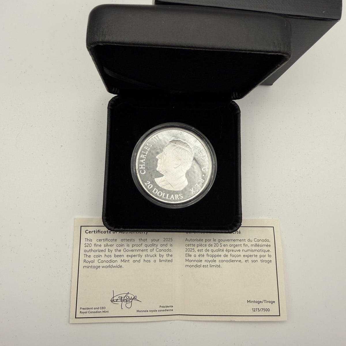 2025 Moon Sky Raven $20 Silver Coin - back
