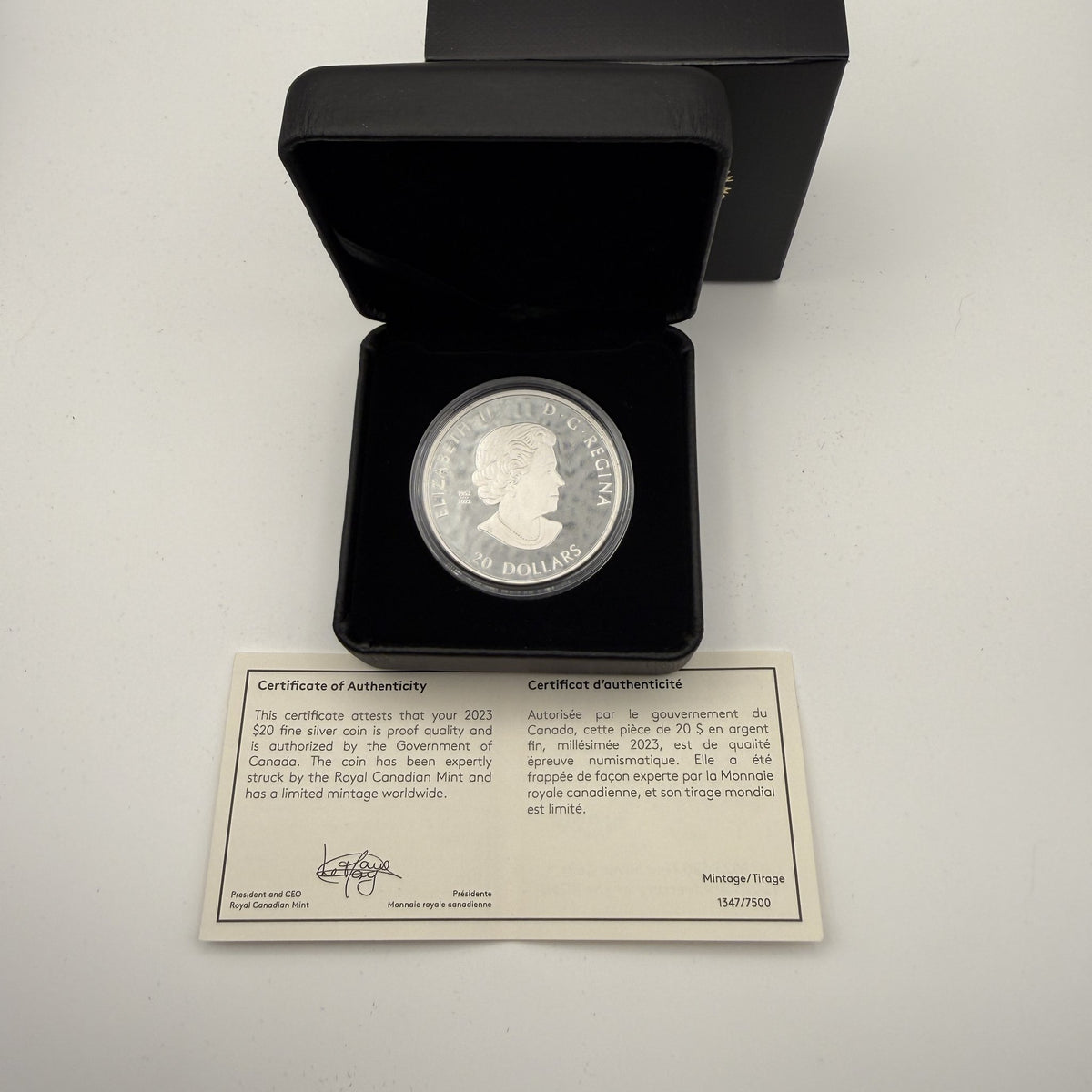 2023 RCMP 150th Anniversary $20 Silver Coin - back