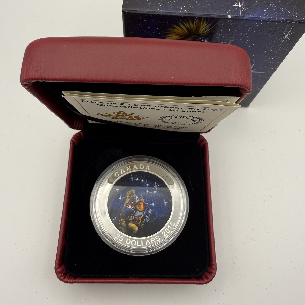 2015 Star Charts The Quest $25 Silver Coin - front