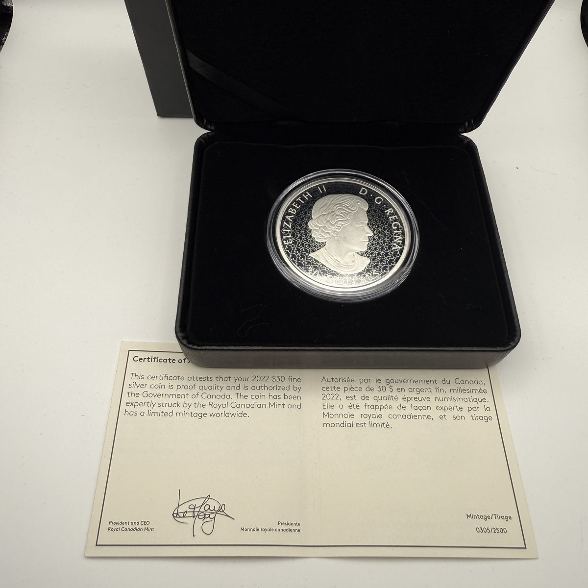 2022 Royal Agricultural Winter Fair $30 2 oz Silver Coin - back