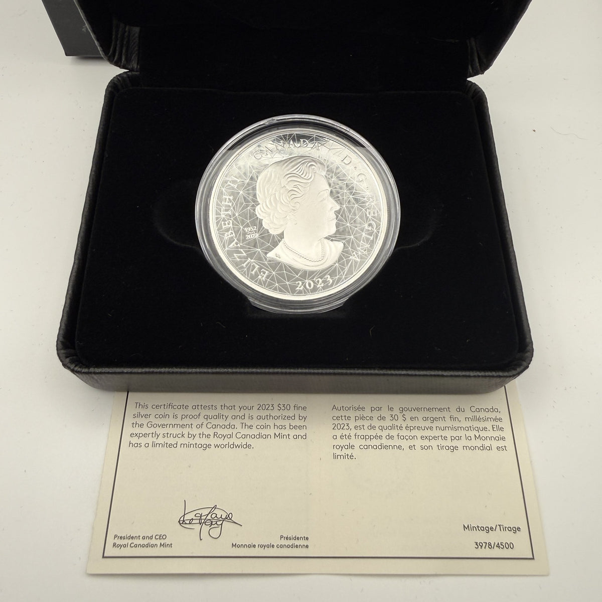 2023 Multifaceted Grizzly Bears $30 2 oz Silver Coin - back