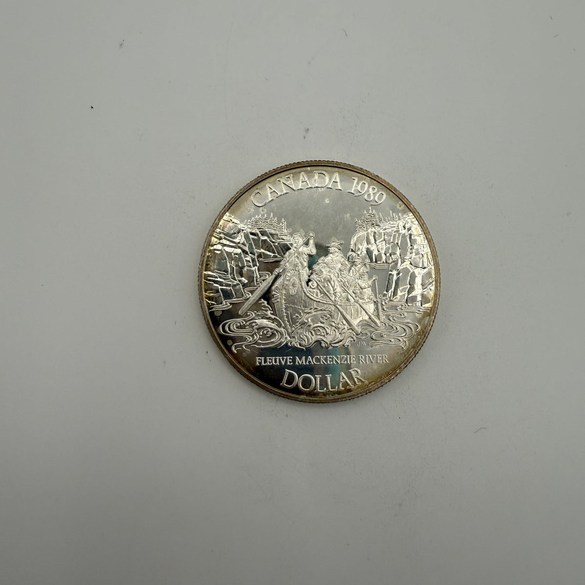 1989 Mackenzie River Proof Silver Dollar - front