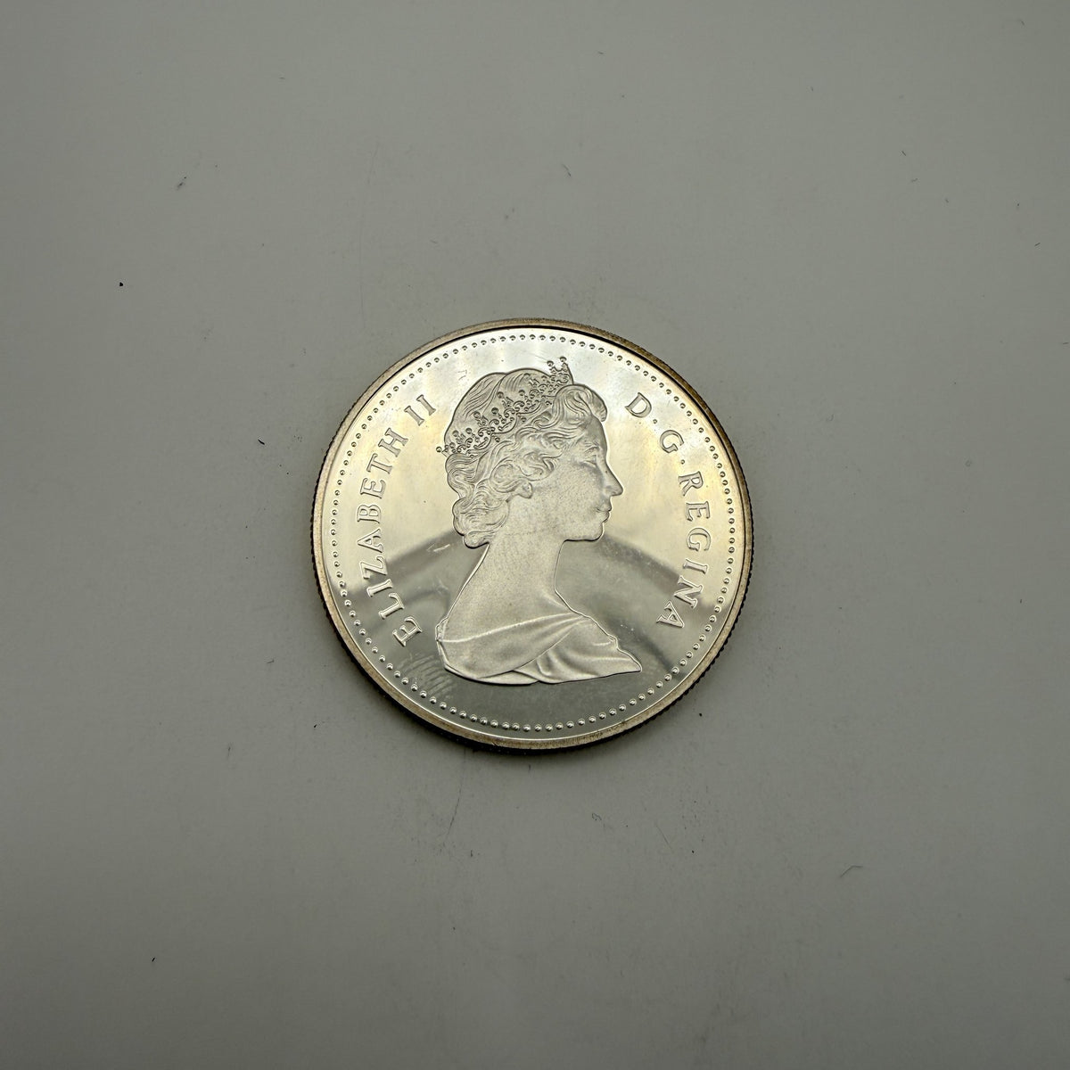 1989 Mackenzie River Proof Silver Dollar - back