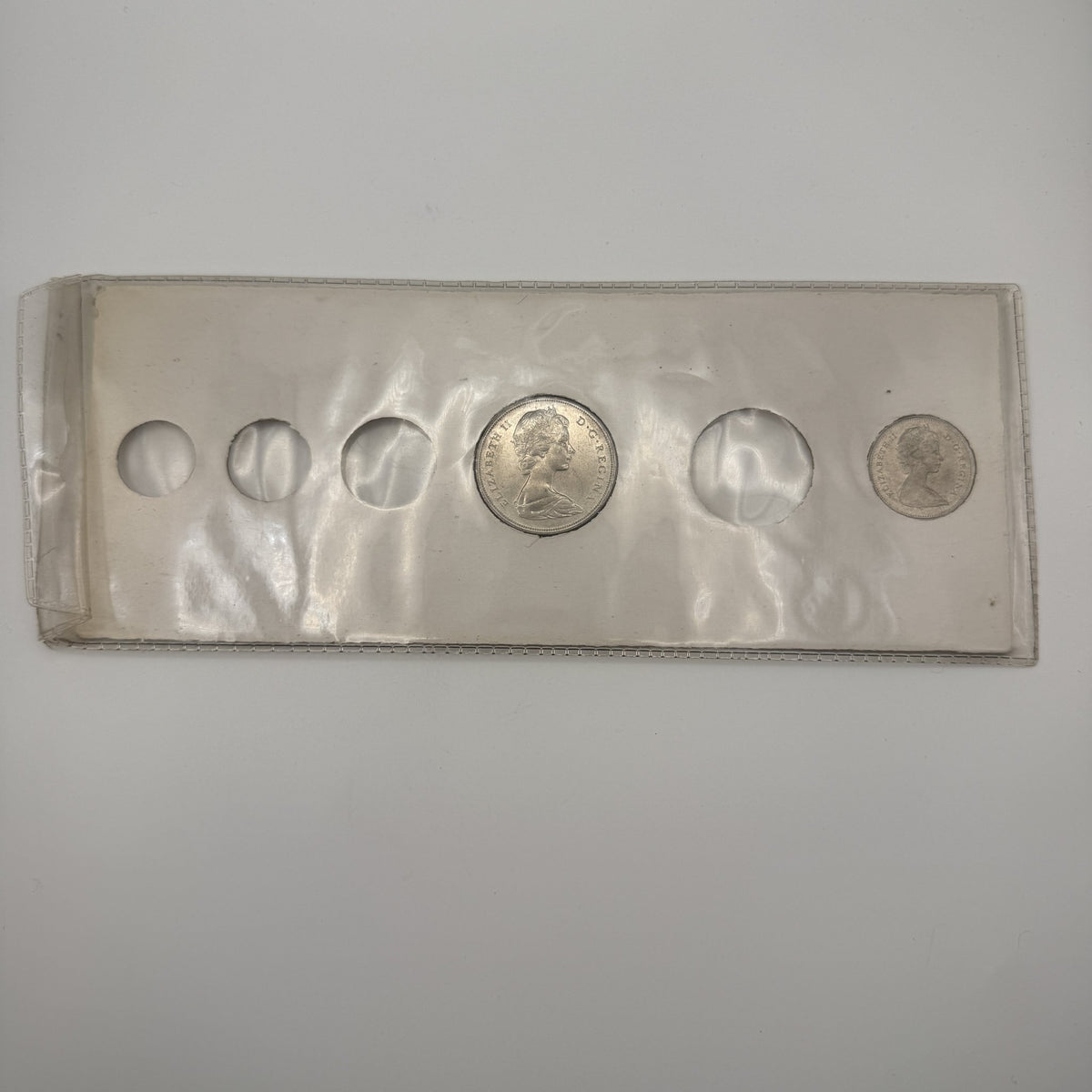 1971 Canada Year Set Holder with British Columbia Dollar - back