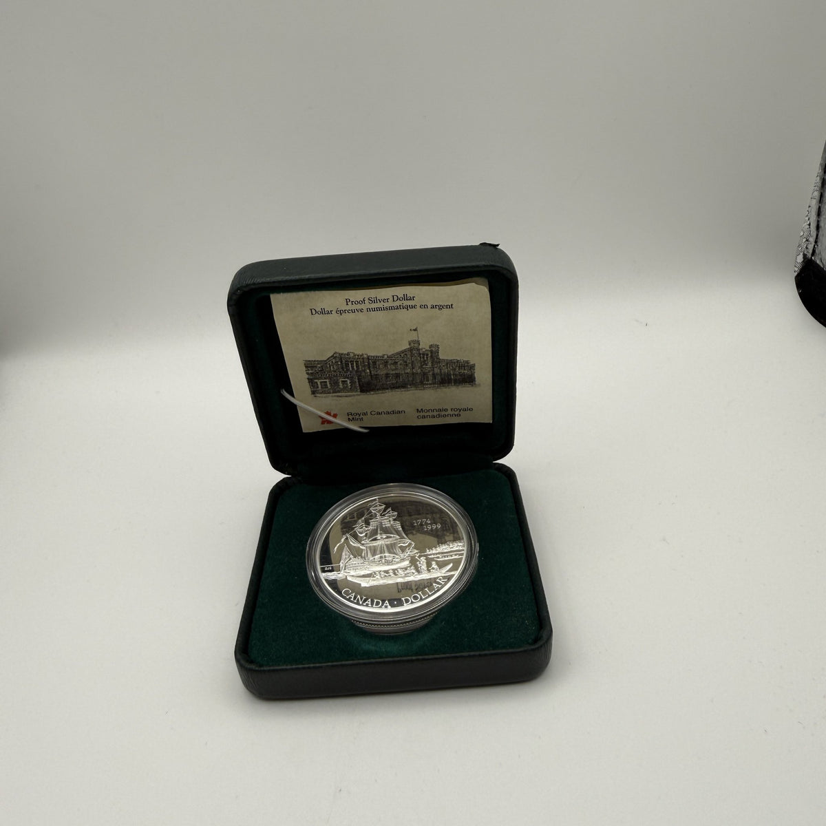 1999 Canada $1 Voyage of Juan Pérez 225th Anniversary Sterling Silver Proof Dollar - packaging