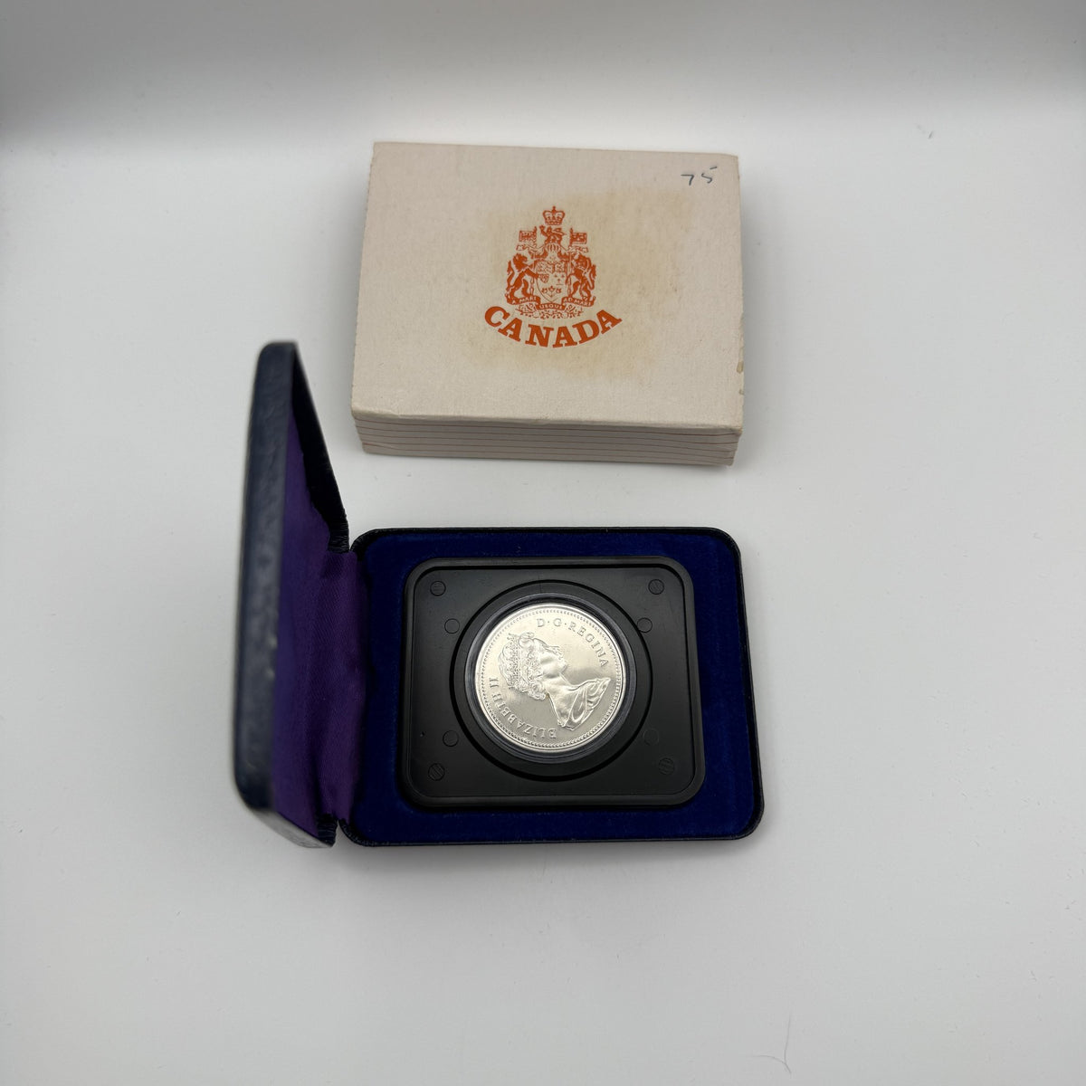 1975 Canada $1 Voyageur Nickel Specimen Dollar - back