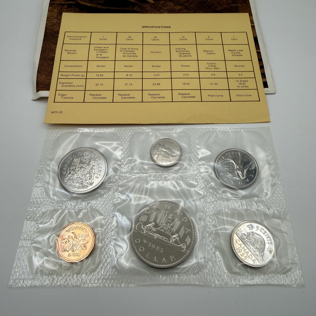 1985 Canada 6-Coin Prooflike Set - front