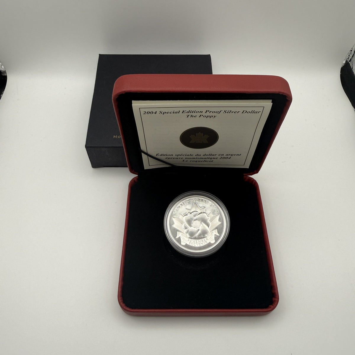 2004 Canada $1 The Poppy Special Edition Proof Silver Dollar - front