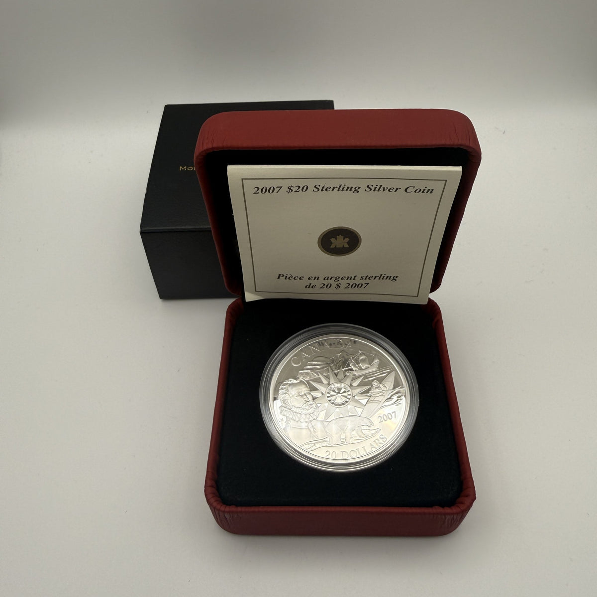 2007 Canada $20 Polar Year Sterling Silver Proof Coin - front