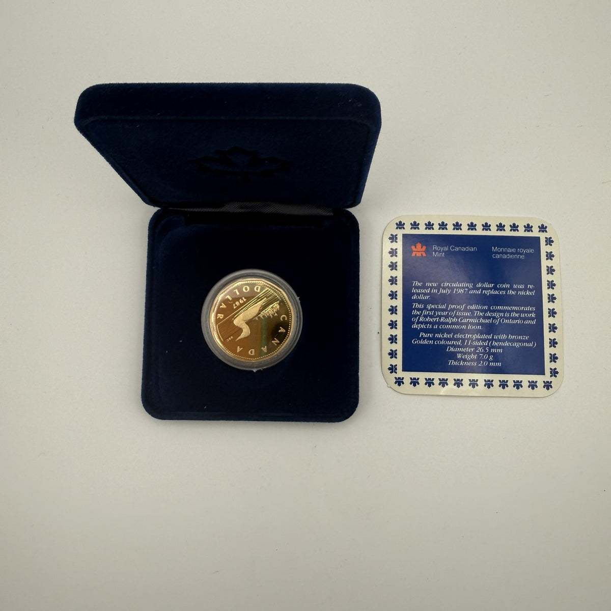 1987 Canada $1 Loon Dollar Special Edition Proof - front