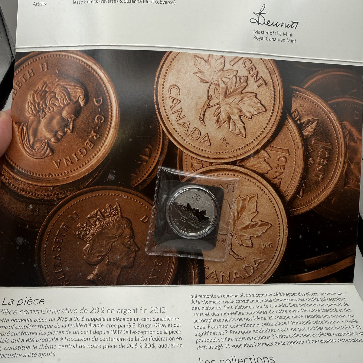2012 Canada $20 for $20 Farewell to the Penny Fine Silver Coin - packaging