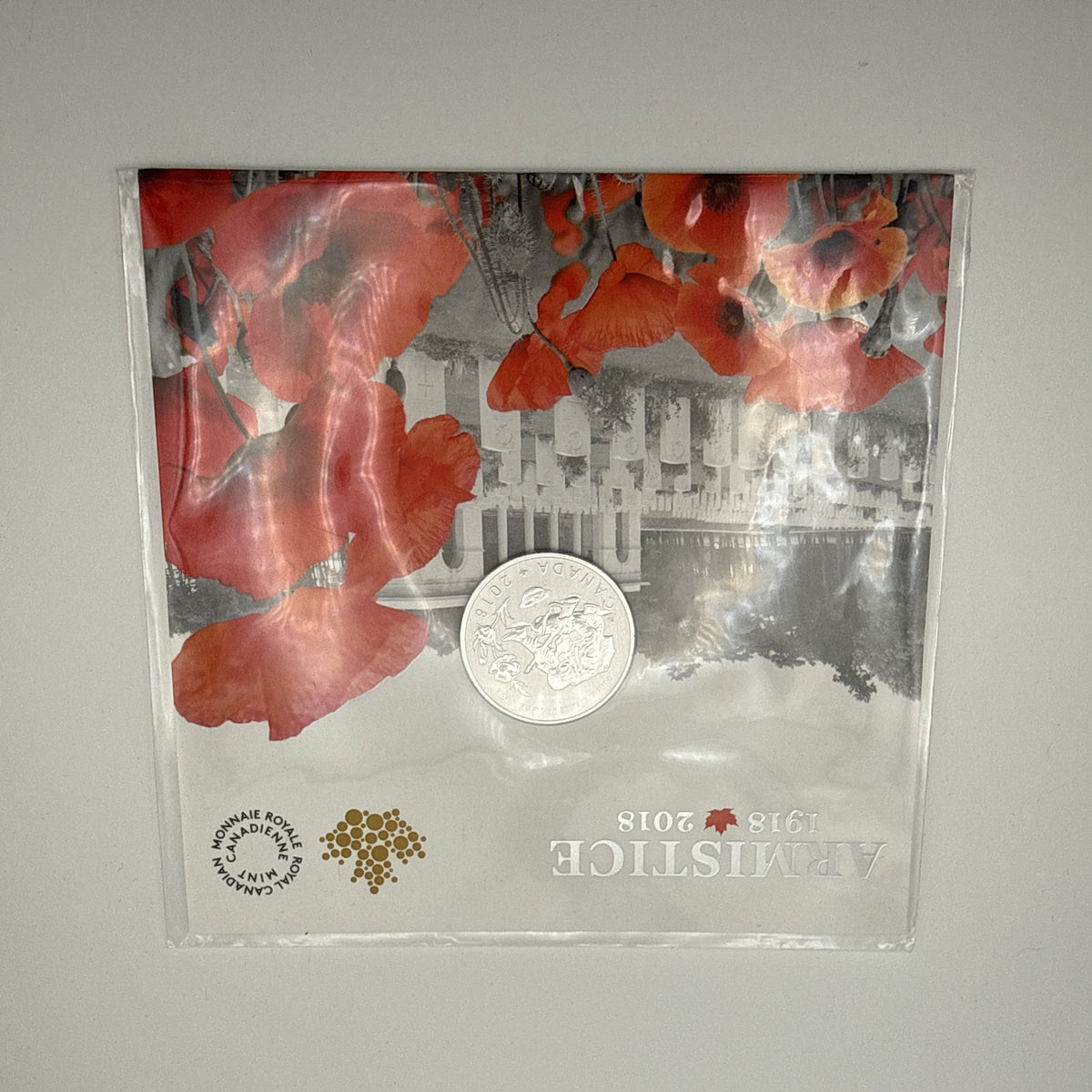 2018 Canada $10 Armistice 1918–2018 Fine Silver Coin - front