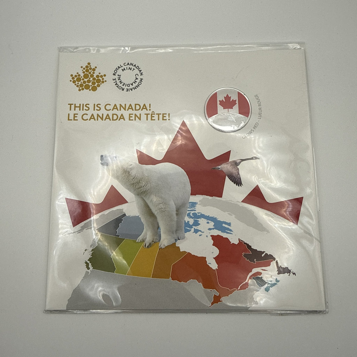 2019 Canada $5 This Is Canada! Glow-in-the-Dark Fine Silver Proof Coin - front