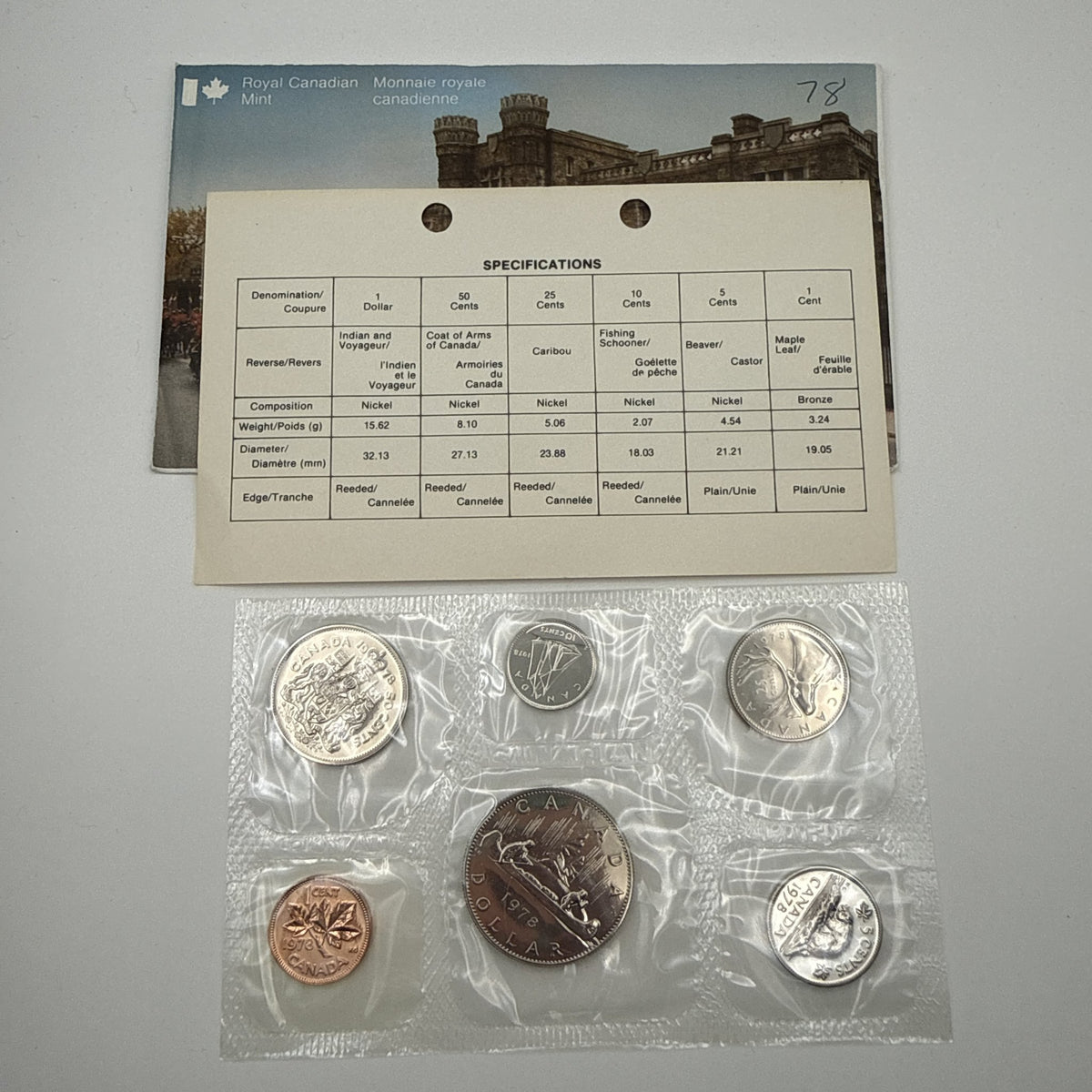 1978 Canada Proof-Like Uncirculated Set - packaging