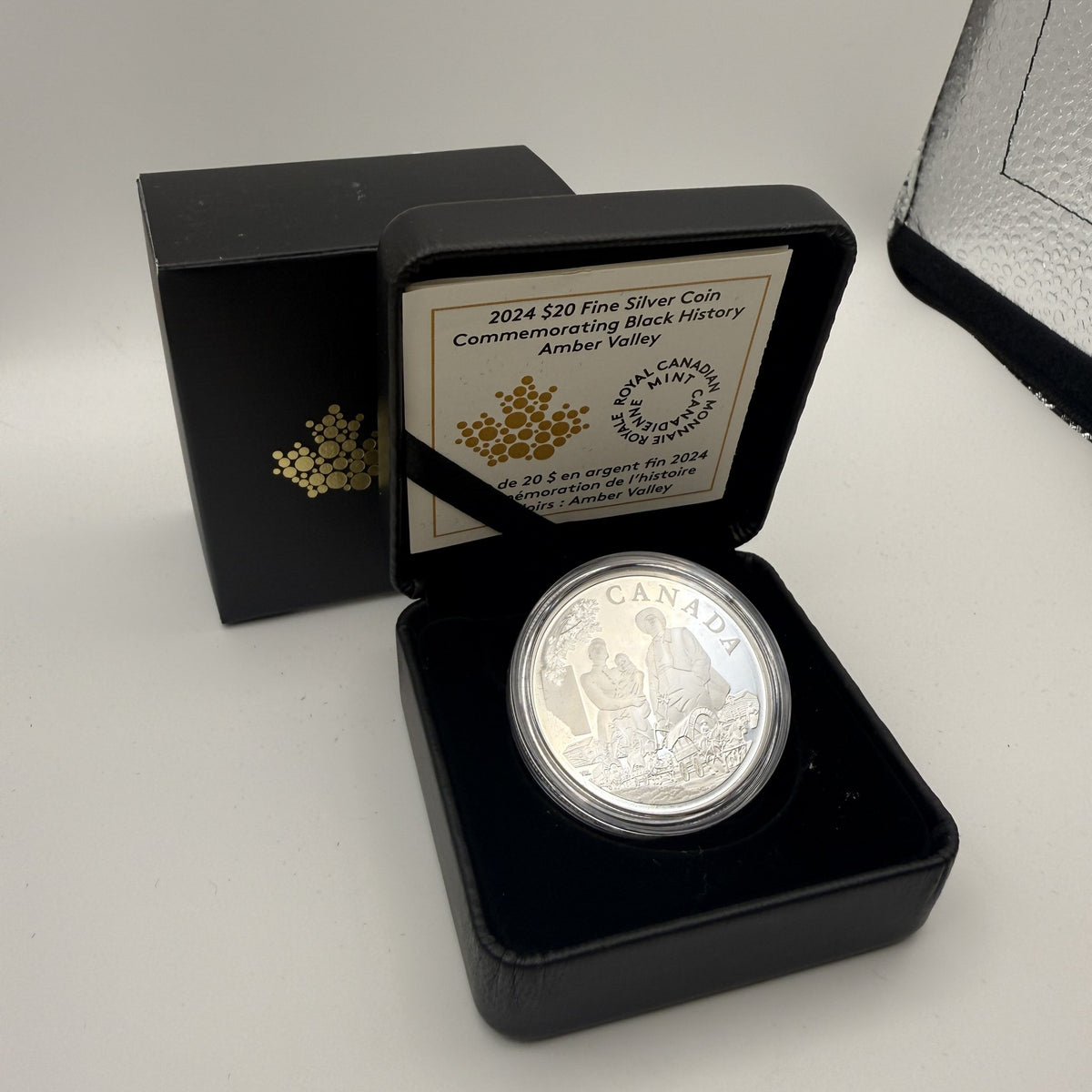 2024 Canada $20 Commemorating Black History: Amber Valley 1 oz Fine Silver Proof Coin - front