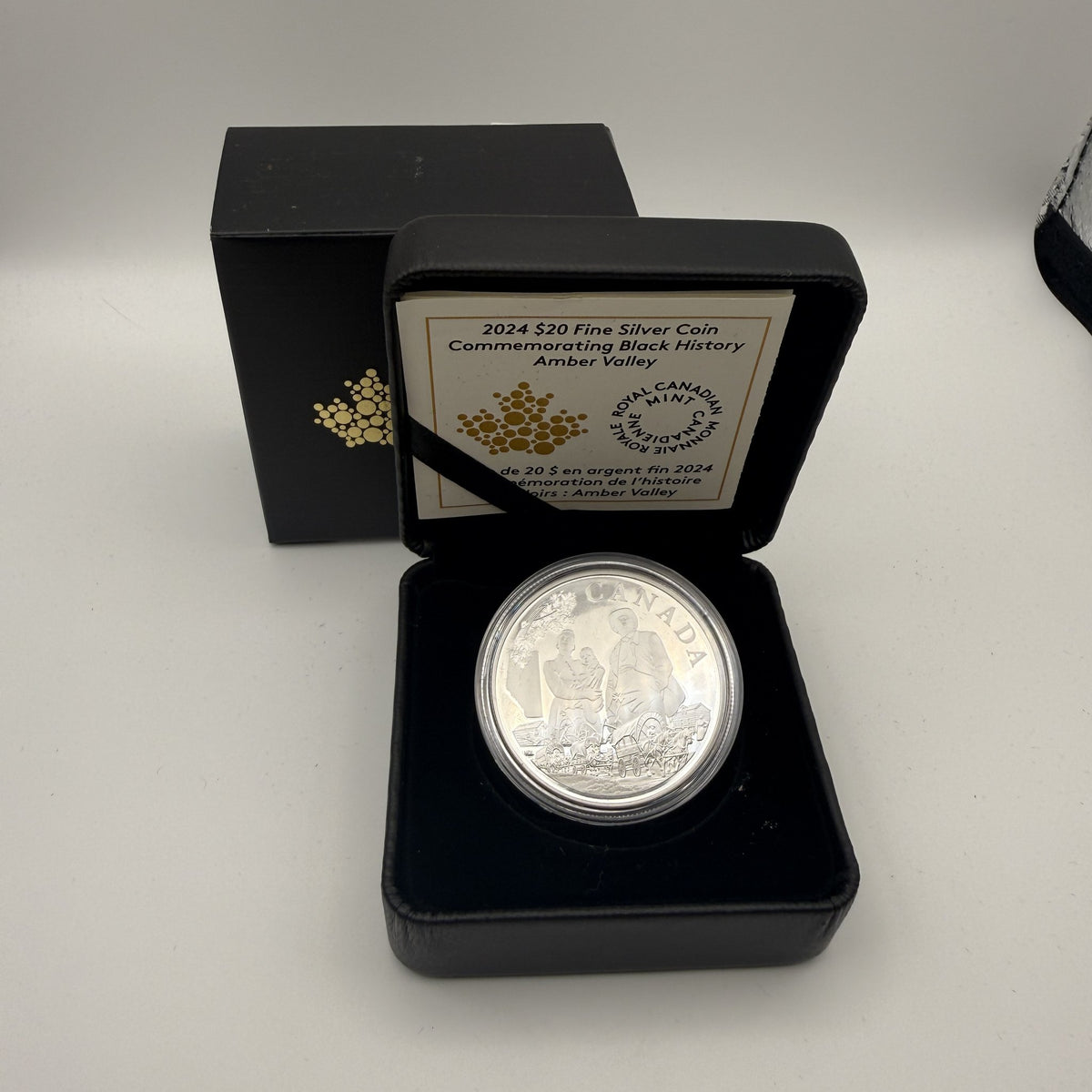 2024 Canada $20 Commemorating Black History: Amber Valley 1 oz Fine Silver Proof Coin - front