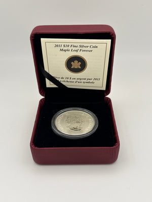 2011 Canada $10 Fine Silver Coin – Maple Leaf Forever