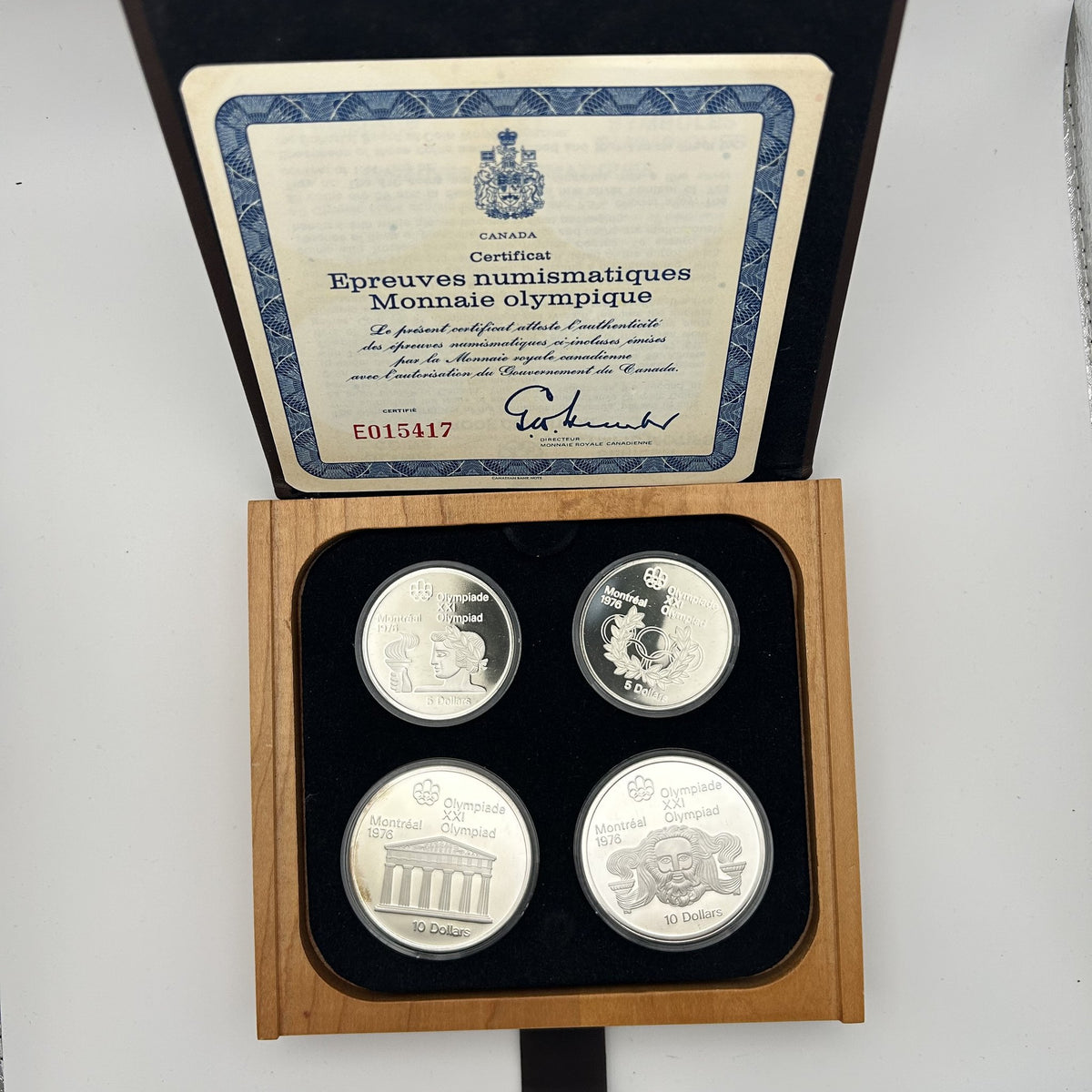 1974 Montreal Olympics Series II Proof 4-Coin Set - detail