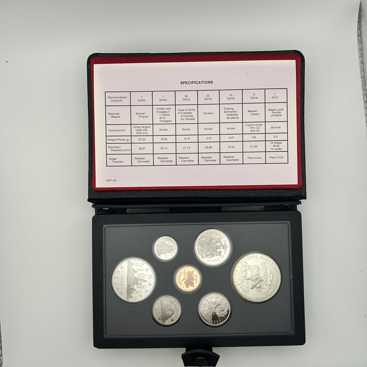1985 Canada Proof Double Dollar Set - front