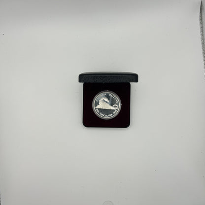 1986 Canada Vancouver Centennial Silver Proof Dollar - front
