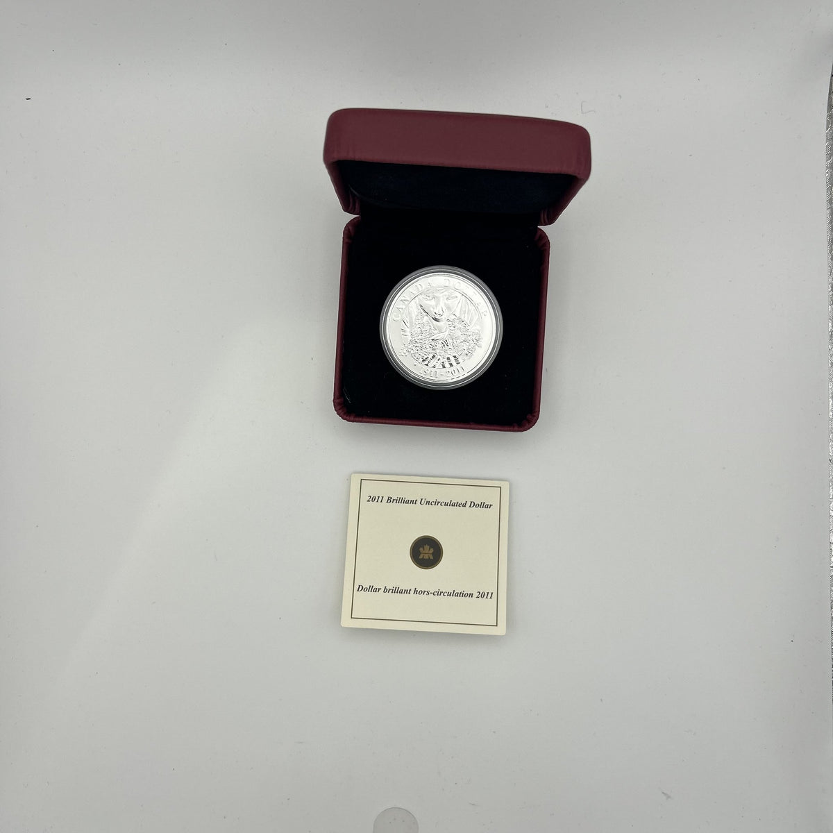 2011 Canada Parks Canada BU Silver Dollar - certificate
