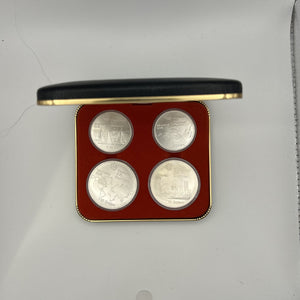 1973 Canada Montreal Olympics Series I Sterling Silver 4-Coin Set – Geographic (Uncirculated, Case)