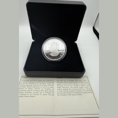 2025 Mustang Country by Robert Bateman silver coin – front