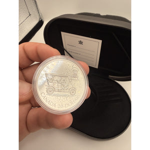 2001 Canada $20 Sterling Silver Hologram Coin – Transportation Series: Russell Light Four Touring Car