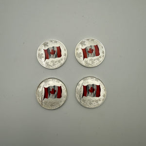 2015 Canada $25 for $25 50th Anniversary of the Canadian Flag Fine Silver Coloured Coin