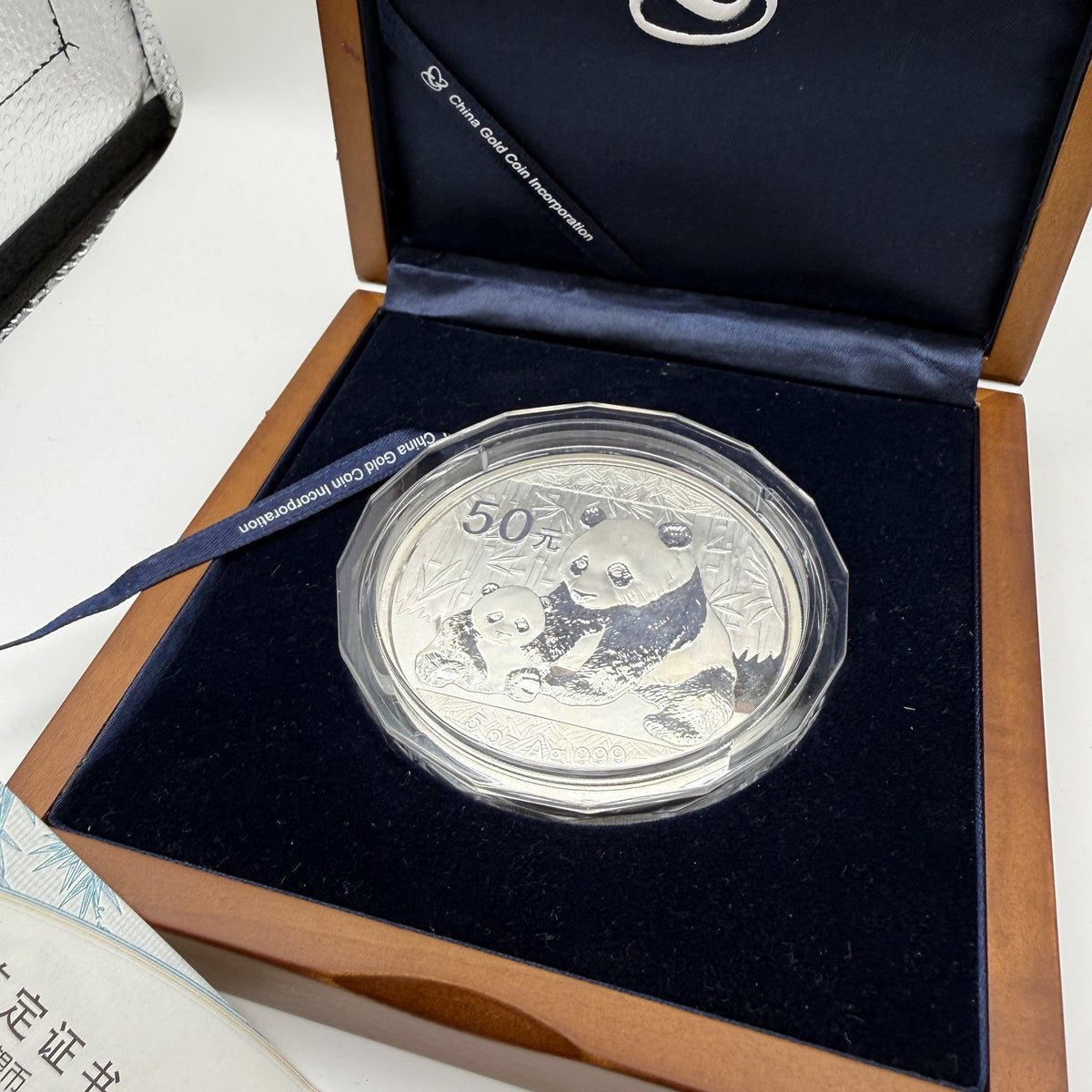 2012 China 5 oz Silver Panda Proof - front