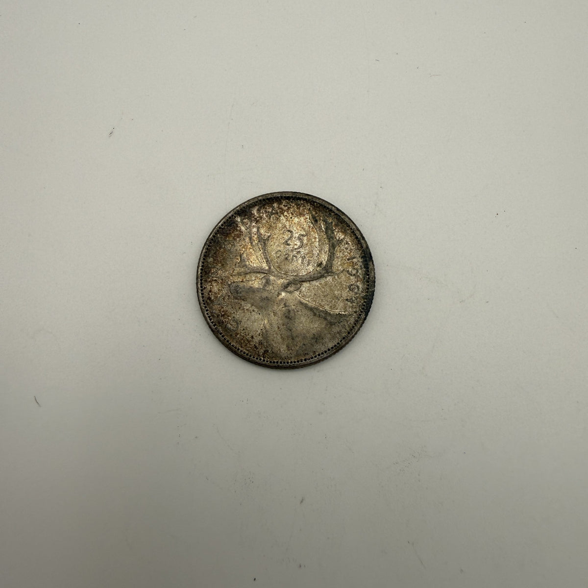 1964 Canada 25 cents caribou - front