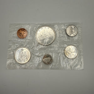 1965 Canada 6-Coin Prooflike Set – Sealed Mint Pliofilm, 80% Silver