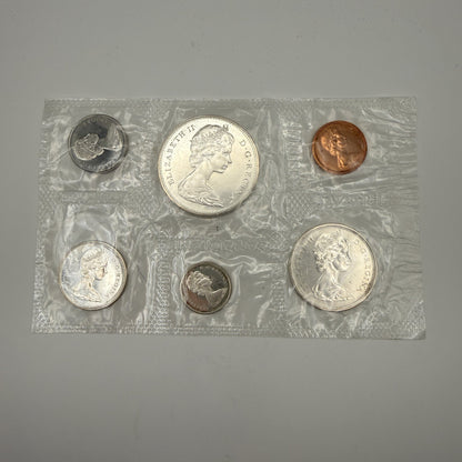 1965 Canada prooflike set sealed pliofilm - back
