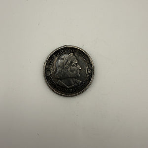1893 U.S. World's Columbian Exposition Half Dollar – 90% Silver (Rim Damage)