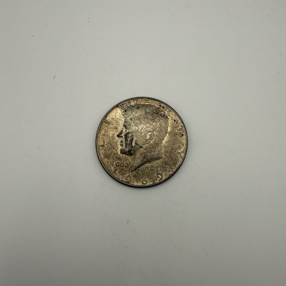 1969-D Kennedy half dollar 40% silver - front