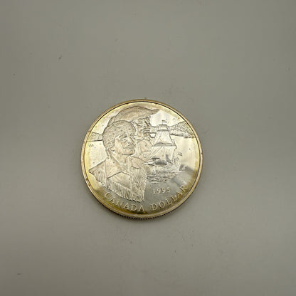 1995 Hudson's Bay Company 325th Anniversary Silver Dollar - front