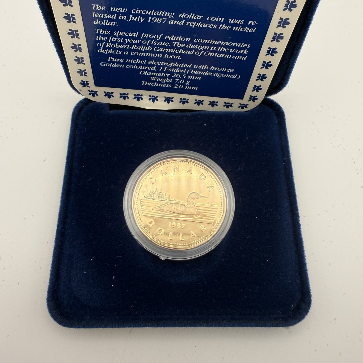 1987 Loon Proof Dollar - detail