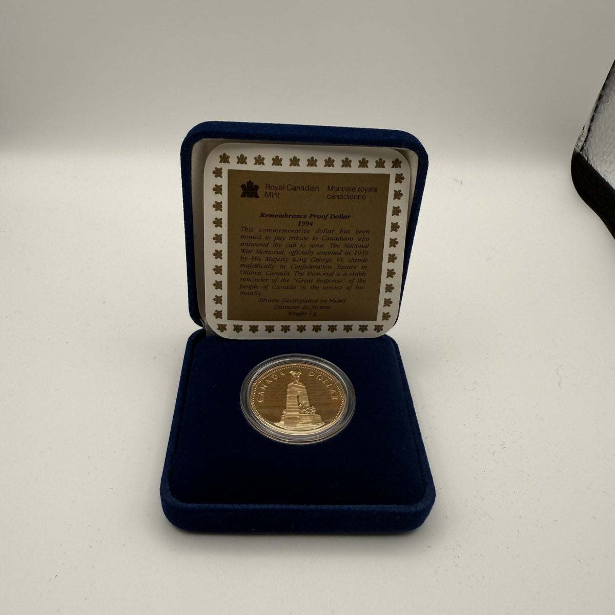 1994 Remembrance Proof Dollar - front