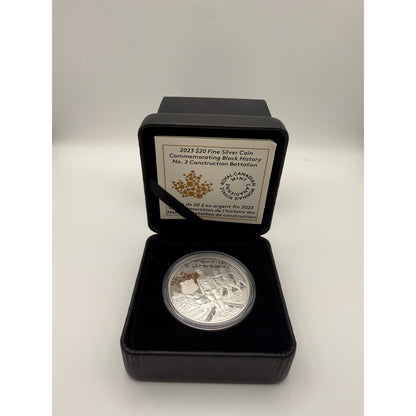 2023 No. 2 Construction Battalion $20 Silver Coin - packaging - #2 (COA 1037)