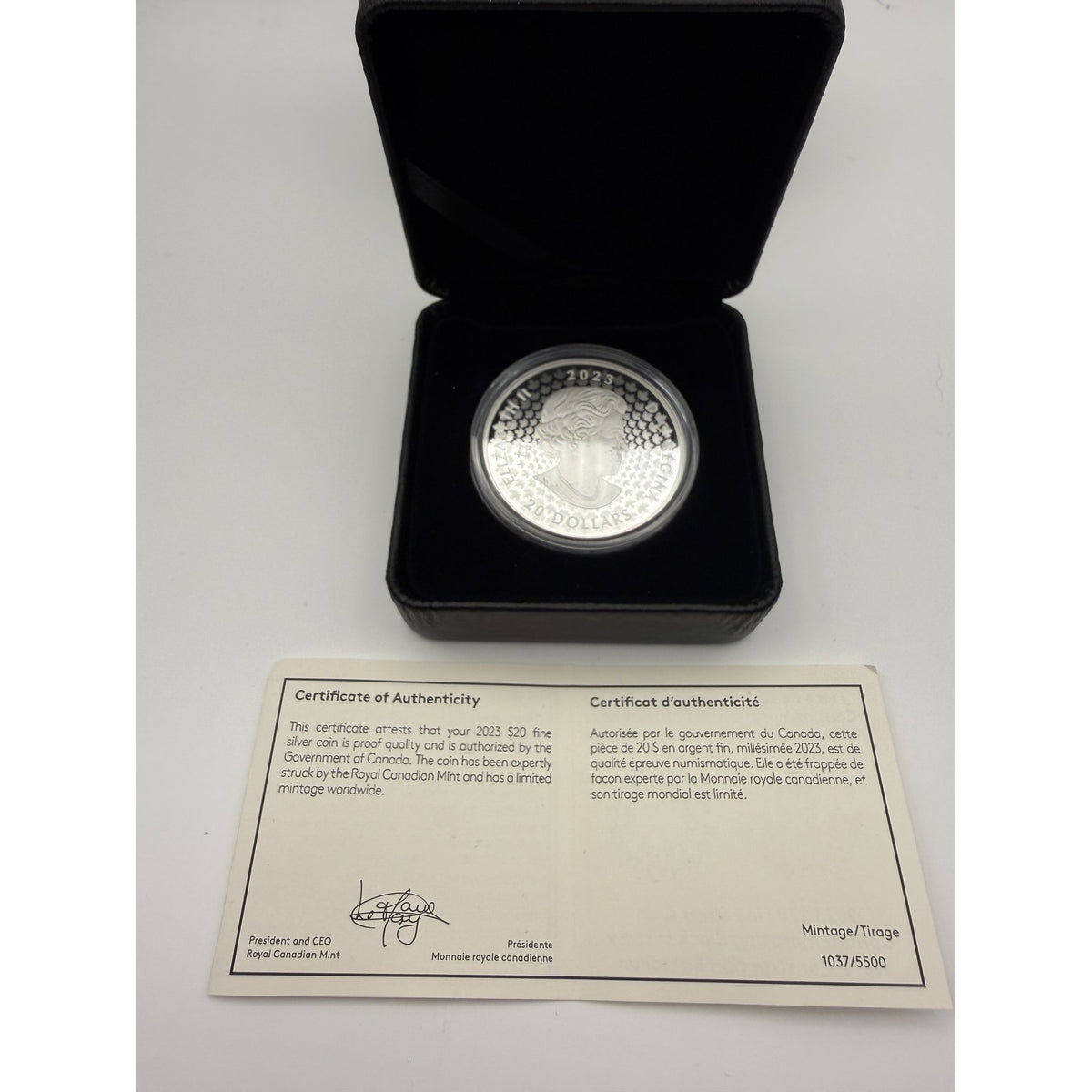 2023 No. 2 Construction Battalion $20 Silver Coin - certificate - #2 (COA 1037)