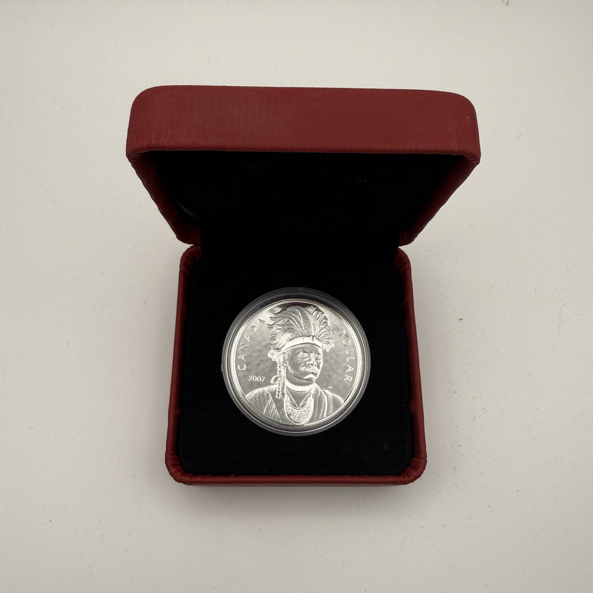 2007 Thayendanegea Proof Silver Dollar - front