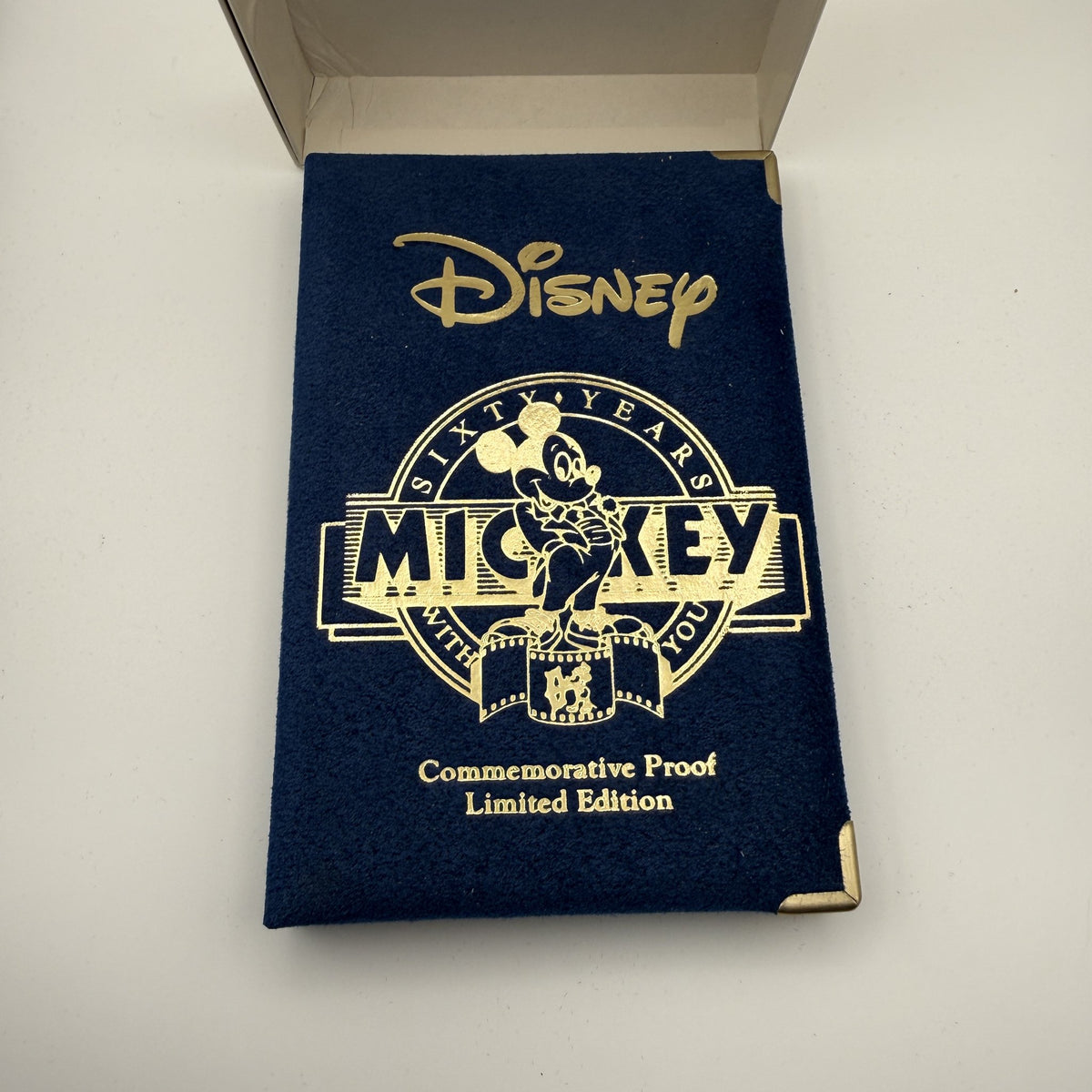 1988 Mickey 60 Years With You Silver Proof Round - packaging